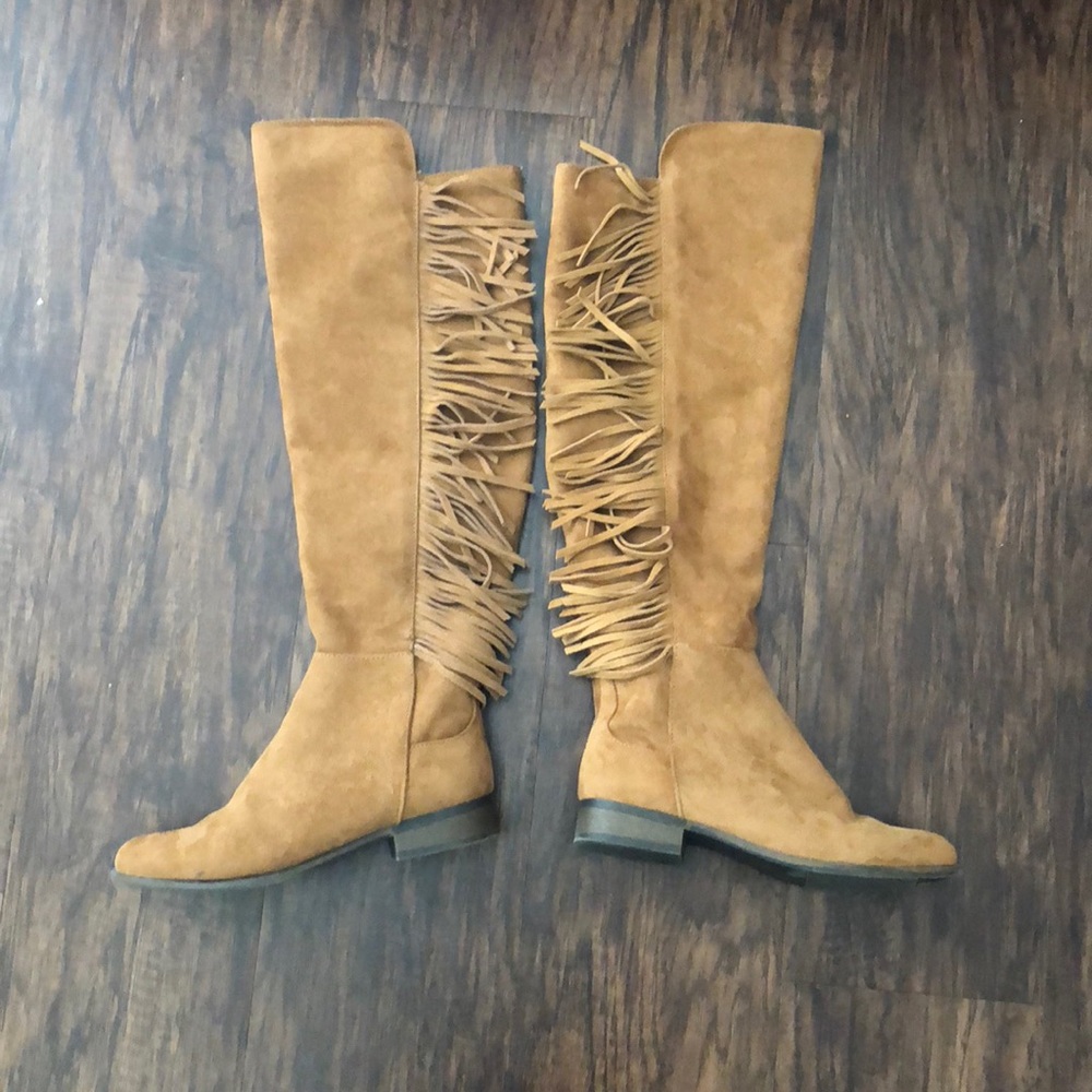 Tan Fringe Boots!!!!!